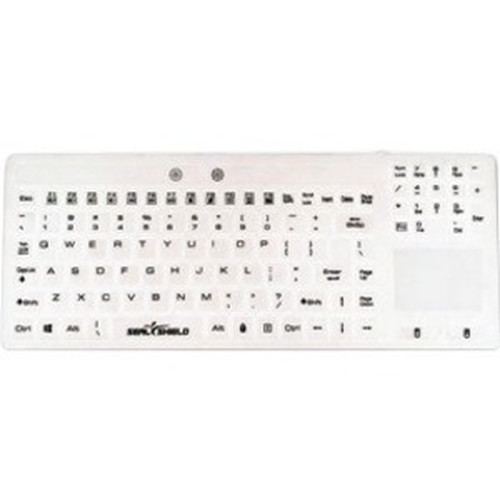Seal Shield Glow Series Silicone Backlit Keyboard W Touchpad - Cable Connectivity - USB Interface - English US - TouchPad - PC Mac SW108PG