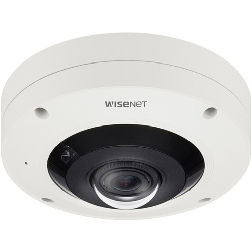 Wisenet XNF-9010RV 12 Megapixel Outdoor Network Camera - Color - Fisheye - 3281 ft 10 m Infrared Night Vision - H264 H265 MJPEG XNF-9010RV