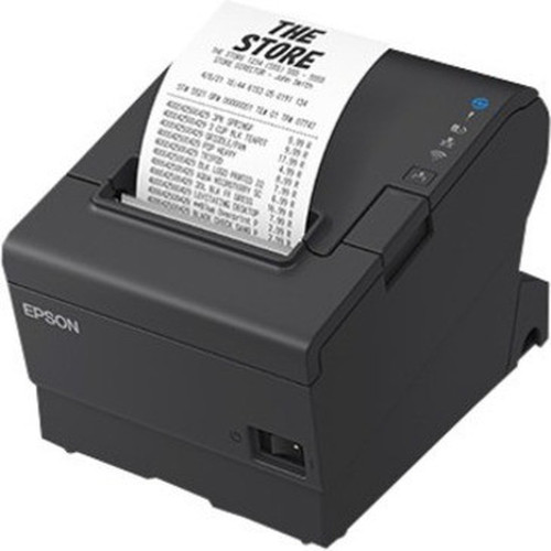 Epson  Tm-t88vii-052 Thermal Receipt Printer Black Usb  Ethernet Interfaces Ps-180 Power Supply And Ac Cable - 500 mms Mono - C31CJ57052