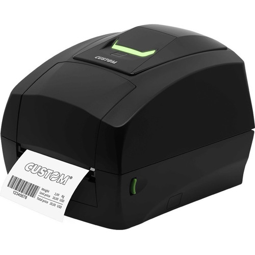 Custom D4 102 Desktop Direct Thermal/Thermal Transfer Printer - Monochrome - Label Print - Ethernet - USB - USB Host - Black - 12.50 - (Fleet Network)