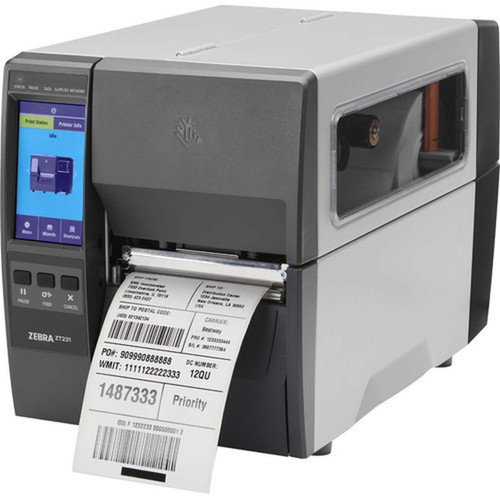 Zebra ZT231 Thermal Transfer Printer - Monochrome - Label Print - Ethernet - USB - USB Host - Serial - Bluetooth - US - With Cutter - ZT23143-T21000FZ