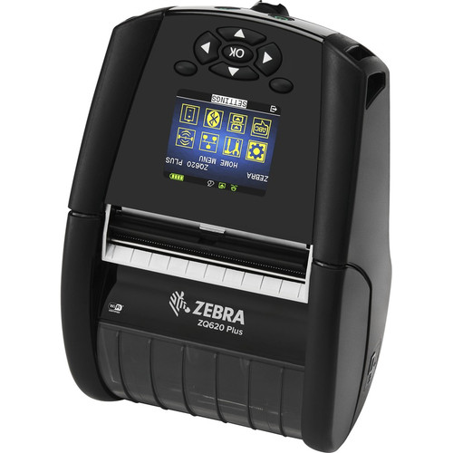 Zebra ZQ620 Plus Desktop, Industrial, Mobile Direct Thermal Printer - Monochrome - Label/Receipt Print - Bluetooth - Near Field (NFC) (Fleet Network)
