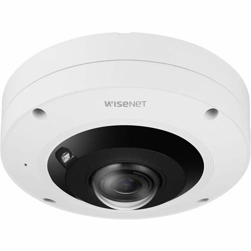 Wisenet XNF-9013RV 12 Megapixel Outdoor Network Camera - Color - Fisheye - 42 ft (12.80 m) Infrared Night Vision - H.264, H.265, - x - (Fleet Network)