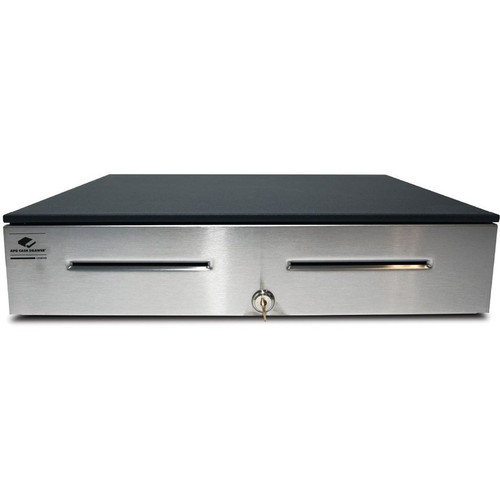 apg Legend Cash Drawer - USD 5 Bill - 5 Coin - 2 Media Slot - Stainless Steel, Steel - Black - 4.20" (106.68 mm) Height x 18" (457.20 (Fleet Network)