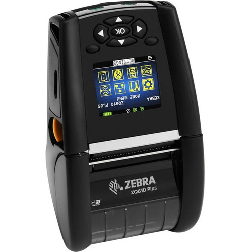 Zebra ZQ610 Plus Desktop, Industrial, Mobile Direct Thermal Printer - Monochrome - Label/Receipt Print - Bluetooth - Near Field (NFC) (Fleet Network)
