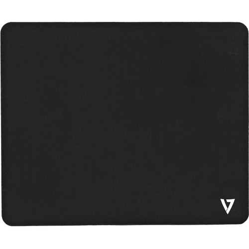 V7 Antimicrobial Mouse Pad - 7.09" (180 mm) Dimension - Black - Natural Rubber - Anti-slip, Odor Resistant, Stain Resistant (Fleet Network)