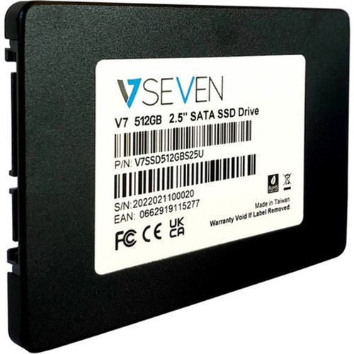 V7 V7SSD512GBS25U 512 GB Solid State Drive - 25 Internal - SATA SATA600 - TAA Compliant - Notebook Device Supported - 3 Year - V7SSD512GBS25U