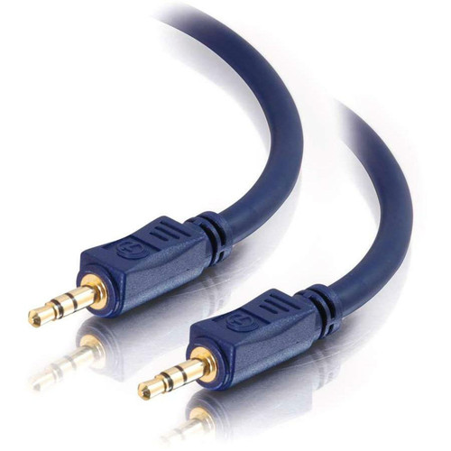 C2G Velocity Stereo Audio Cable - Mini-phone Male - Mini-phone Male - 15.24m - Blue (Fleet Network)