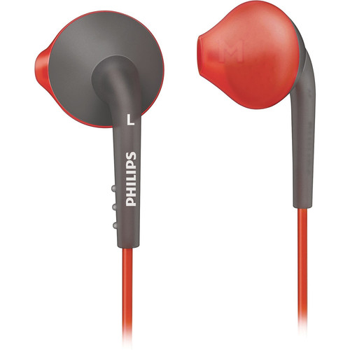 Philips ActionFit Sports In Ear Headphones - Stereo - Orange, Gray - Mini-phone (3.5mm) - Wired - 32 Ohm - 30 Hz 20 kHz - Gold Plated (Fleet Network)