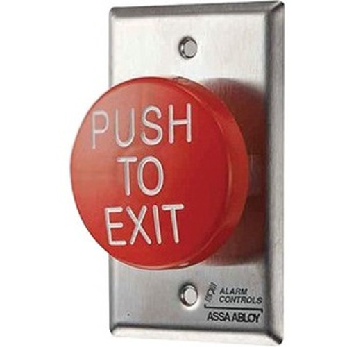 Alarm Controls TS-60 Push Button - Single Gang - Red - Stainless Steel (Fleet Network)