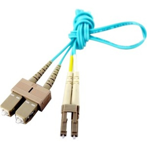 Axiom LC/SC BENDnFLEX Silver MMD OM4 50/125 Plenum Bend Insensitive Fiber 5m - 16.4 ft Fiber Optic Network Cable for Network Device - (Fleet Network)