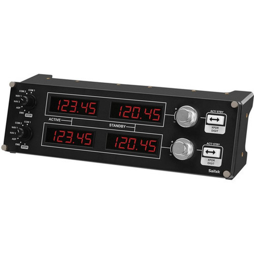 Saitek Flight Radio Panel Professional Simulation Radio Controller - Cable - USB - PC - Black 945-000029