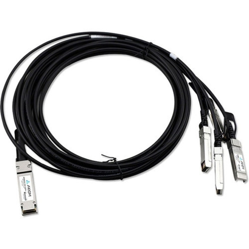 Axiom 40GBASE-CR4 QSFP to 4 10GBASE-CU SFP Passive DAC Extreme Compatible 3m - 98 ft QSFPSFP Network Cable for Network Device - 10GB-4-C03-QSFP-AX