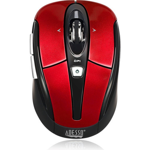 Adesso iMouse S60R - 24 GHz Wireless Programmable Nano Mouse - Optical - Wireless - Radio Frequency - 240 GHz - Red - USB - 1600 dpi IMOUSE S60R