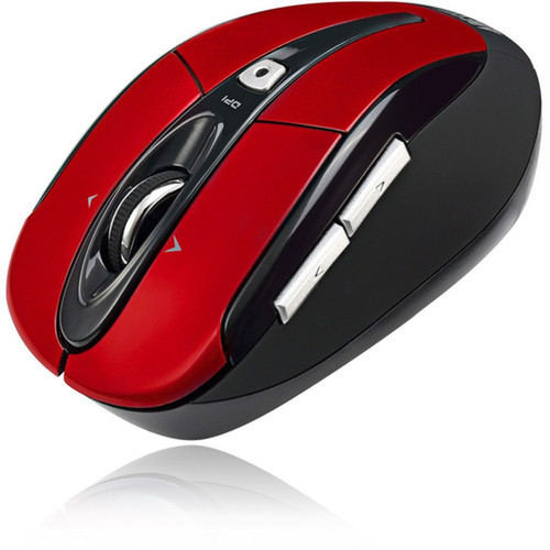 Adesso iMouse S60R - 24 GHz Wireless Programmable Nano Mouse - Optical - Wireless - Radio Frequency - 240 GHz - Red - USB - 1600 dpi IMOUSE S60R