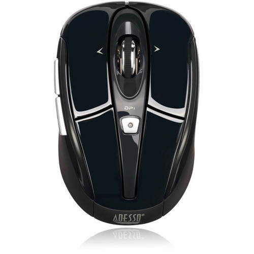 Adesso iMouse S60B - 24 GHz Wireless Programmable Nano Mouse - Optical - Wireless - Radio Frequency - 240 GHz - Black - USB - 1600 - IMOUSE S60B