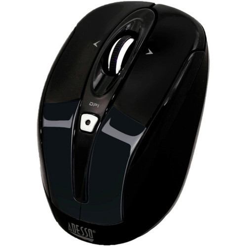 Adesso iMouse S60B - 24 GHz Wireless Programmable Nano Mouse - Optical - Wireless - Radio Frequency - 240 GHz - Black - USB - 1600 - IMOUSE S60B