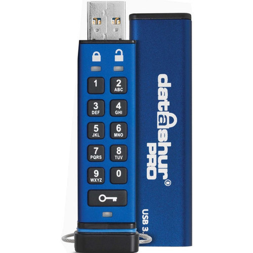 iStorage datAshur PRO 8 GB  Secure Flash Drive  FIPS 140-2 Level 3 Certified  Password protected  DustWater Resistant  - 8 GB - IS-FL-DA3-256-8