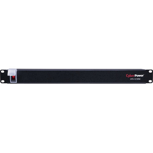 CyberPower CPS1215RM Single Phase 100 - 120 VAC 15A Basic PDU - 10 Outlets 15 ft NEMA 5-15P Horizontal 1U 3YR Warranty CPS1215RM