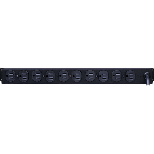 CyberPower CPS1215RM Single Phase 100 - 120 VAC 15A Basic PDU - 10 Outlets 15 ft NEMA 5-15P Horizontal 1U 3YR Warranty CPS1215RM