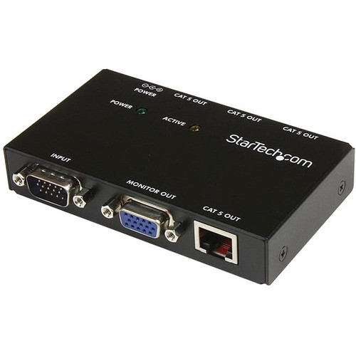 StarTech.com 4 Port VGA Over CAT5 Video Extender - 450ft (150m) - 1 x 1 - VGA - 499.87ft (Fleet Network)