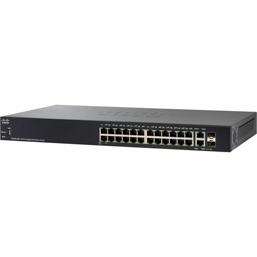 Cisco SG250-26P 26-Port Gigabit PoE Smart Switch - 26 Ports - Manageable - Gigabit Ethernet - 1000Base-T, 1000Base-X - Refurbished - 2 (Fleet Network)