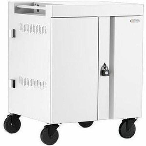 Bretford CUBE Cart Mobile Charging Cart - 4 Casters - Steel - 30 Width x 265 Depth x 375 Height - Arctic White - For 32 Devices TVC32PAC-AW