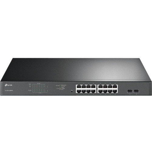 TP-Link JetStream 16-Port Gigabit Easy Smart PoEPoE Switch - 16 Ports - Manageable - Gigabit Ethernet - 1000Base-T 1000Base-X - 2 - TL-SG1218MPE