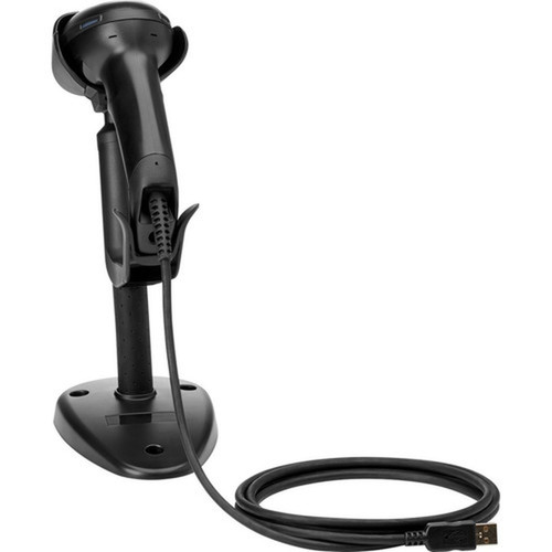 HP Engage Imaging Barcode Scanner II - Cable Connectivity - 1D 2D - Imager - Omni-directional - USB - Black - Stand Included - IP52 - 5YQ08AT