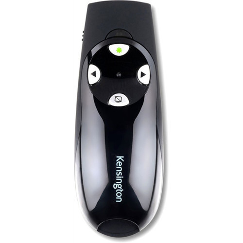 Kensington Presenter Expert Wireless with Green Laser - Black - Wireless - Radio Frequency - 240 GHz - Black - USB - 4 Buttons K75774WW