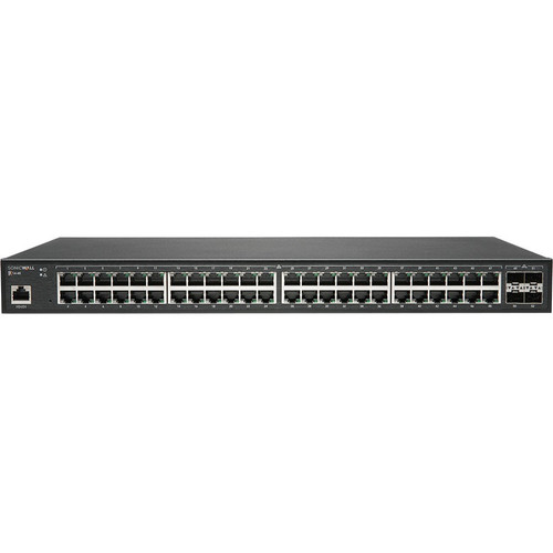 SonicWall Switch SWS14-48 - 52 Ports - Manageable - TAA Compliant - 2 Layer Supported - Modular - 54 W Power Consumption - Optical - - (Fleet Network)
