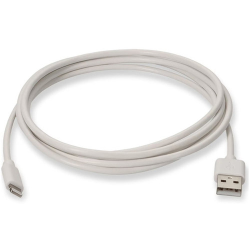 AddOn 6in USB 20 A Male to Lightning Male White Cable - 6 LightningUSB Data Transfer Cable for Notebook PC USB Charger Tablet USB2LGT6INW