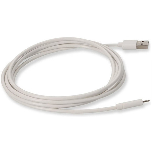 AddOn 6in USB 20 A Male to Lightning Male White Cable - 6 LightningUSB Data Transfer Cable for Notebook PC USB Charger Tablet USB2LGT6INW