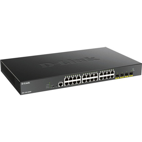 D-Link 28-Port 10-Gigabit Smart Managed PoE Switch - 28 Ports - Manageable - 3 Layer Supported - Modular - 3910 W Power Consumption - DGS-1250-28XMP-6KV