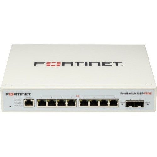 Fortinet FortiSwitch 108F-FPOE Ethernet Switch - 8 Ports - Manageable - Gigabit Ethernet - 101001000Base-T 1000Base-X - 2 Layer - - FS-108F-FPOE