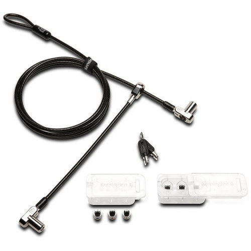 Kensington Universal 3-in-1 Keyed Cable Lock - Twin Lockheads - Keyed Different - Keyed Lock - Plastic Carbon Steel - 59 ft - For K63380WW
