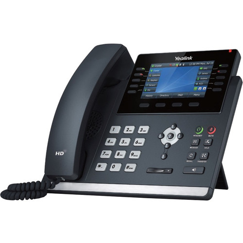 Yealink SIP-T46U IP Phone - Corded - Corded - Wall Mountable, Desktop - Classic Gray - VoIP - 2 x Network (RJ-45) - PoE Ports (Fleet Network)