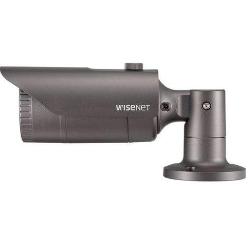 Wisenet QNO-7032R 4 Megapixel Outdoor Network Camera - Color - Bullet - Dark Gray - 9843 ft 30 m Infrared Night Vision - H265 - x QNO-7032R