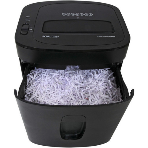 Royal 126X Paper Shredder - Non-continuous Shredder - Cross Cut - 12 Per Pass - for shredding Paper Credit Card Staples - 02 x - 6 95001G