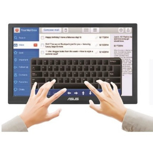 Asus VT168HR 16 Class LCD Touchscreen Monitor - 169 - 5 ms GTG - 156 Viewable - Projected Capacitive - 1366 x 768 - WXGA - Twisted VT168HR