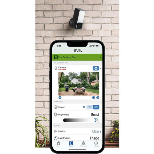 Eve Outdoor Full HD Network Camera - Color - Floodlight - 2625 ft 8 m Infrared Night Vision - H264 - 1920 x 1080 - 24 fps - Apple 10028055