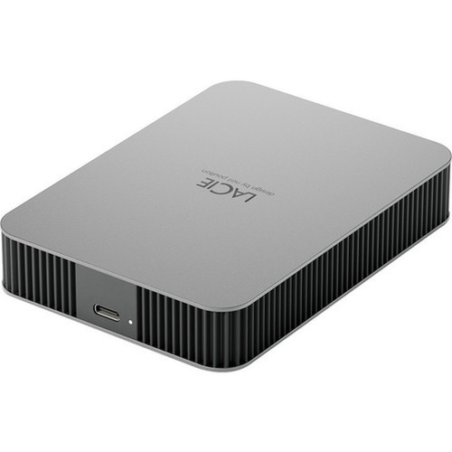 LaCie Mobile Drive STLP4000400 4 TB Portable Hard Drive - External - Moon Silver - Desktop PC MAC Device Supported - USB 32 Gen 1 STLP4000400