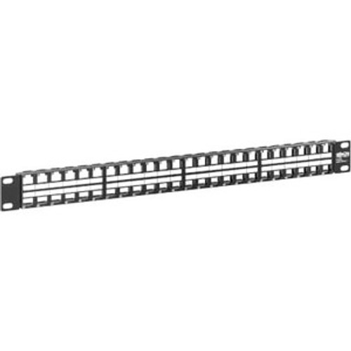 Tripp Lite N062-048-KJ Network Patch Panel - 48 Port(s) - 1U High - Black - 19" Wide - Rack-mountable - TAA Compliant (Fleet Network)