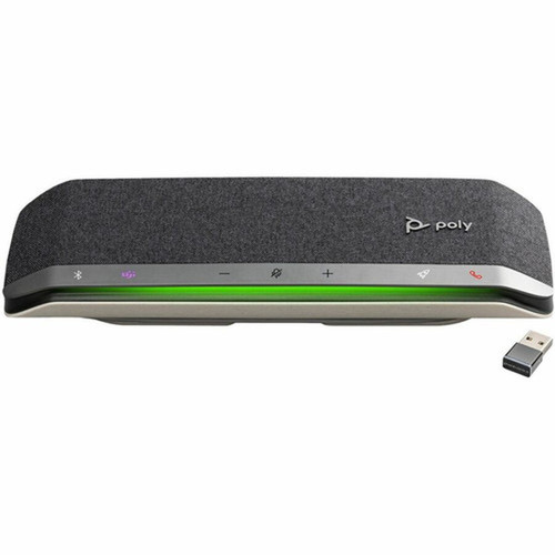 HP Poly Sync 40 USB-A USB-C Speakerphone - USB - Microphone - Battery - Silver 772C4AA