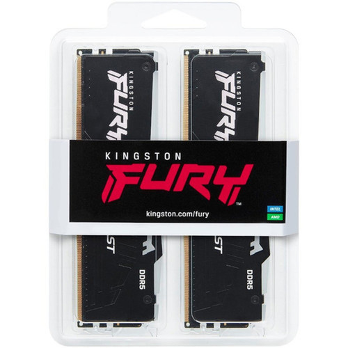 Kingston FURY Beast 16GB 2 x 8GB DDR5 SDRAM Memory Kit - For Computer Motherboard - 16 GB 2 x 8GB - DDR5-5600PC5-44800 DDR5 - - KF556C36BBEAK2-16