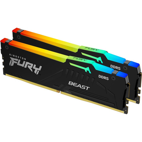Kingston FURY Beast 64GB (2 x 32GB) DDR5 SDRAM Memory Kit - For Computer - 64 GB (2 x 32GB) - DDR5-6000/PC5-48000 DDR5 SDRAM - 6000 - (Fleet Network)