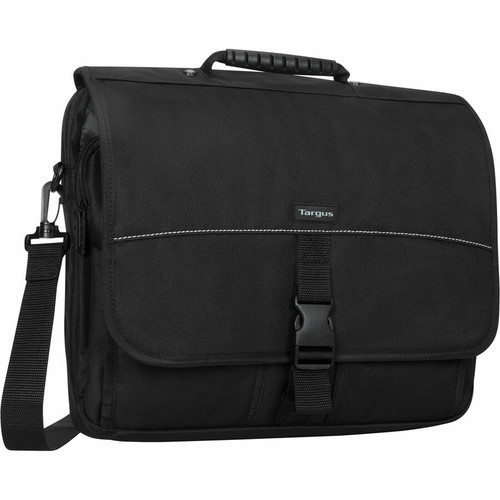Targus TCM004US Carrying Case (Messenger) for 15.6" Notebook - Black - Polyester Body - Handle, Shoulder Strap - 12.75" (323.85 mm) x (Fleet Network)