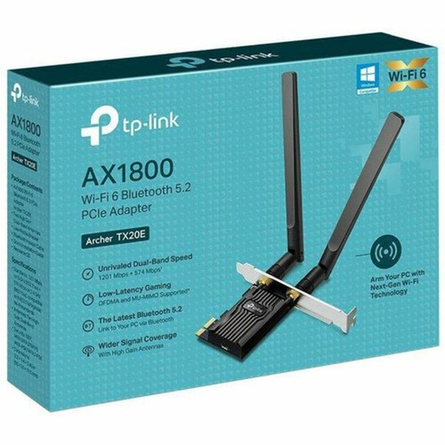 TP-Link Archer TX20E IEEE 80211ax Bluetooth 52 Dual Band Wi-FiBluetooth Combo Adapter for Desktop ComputerServer - PCI Express - - Archer TX20E