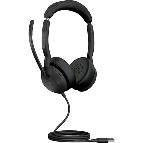 Jabra Evolve2 50 Headset - Stereo - USB Type A - Wired/Wireless - Bluetooth - 98.4 ft - 20 Hz - 20 kHz - On-ear - Binaural - - 5.6 ft (Fleet Network)