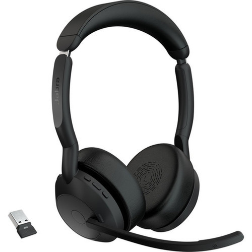 Jabra Evolve2 55 Headset - Stereo - Wireless - Bluetooth - 984 ft - 20 Hz - 20 kHz - On-ear - Binaural - Supra-aural - MEMS Noise - 25599-989-999-01